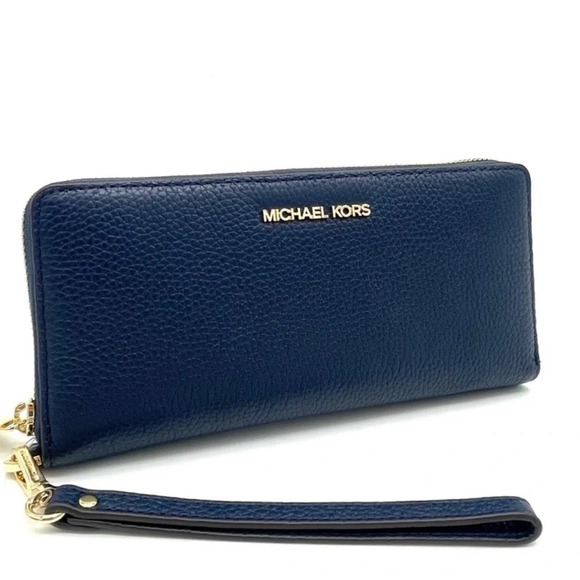 Michael Kors Handbags - Michael Kors Large Continental Wallet Wristlet Navy Blue (NWT)